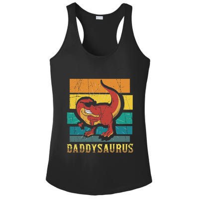 Daddysaurus Cool Dad Dinosaur With Sunglasses Ladies PosiCharge Competitor Racerback Tank