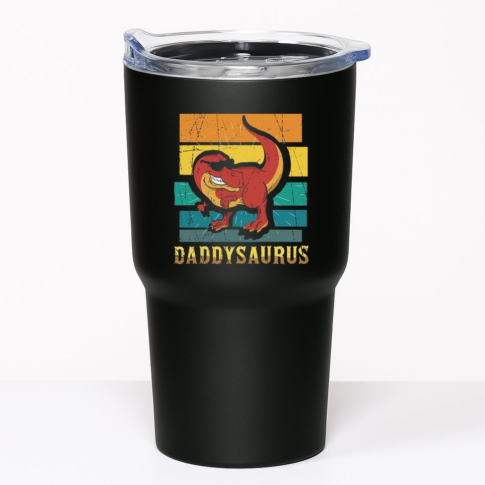 Daddysaurus Cool Dad Dinosaur With Sunglasses Tumbler