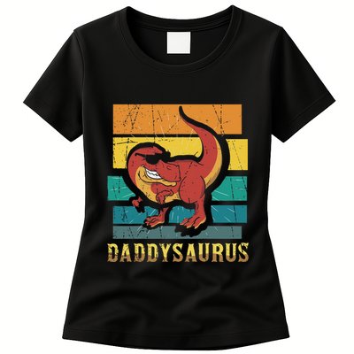 Daddysaurus Cool Dad Dinosaur With Sunglasses Womens T-Shirt