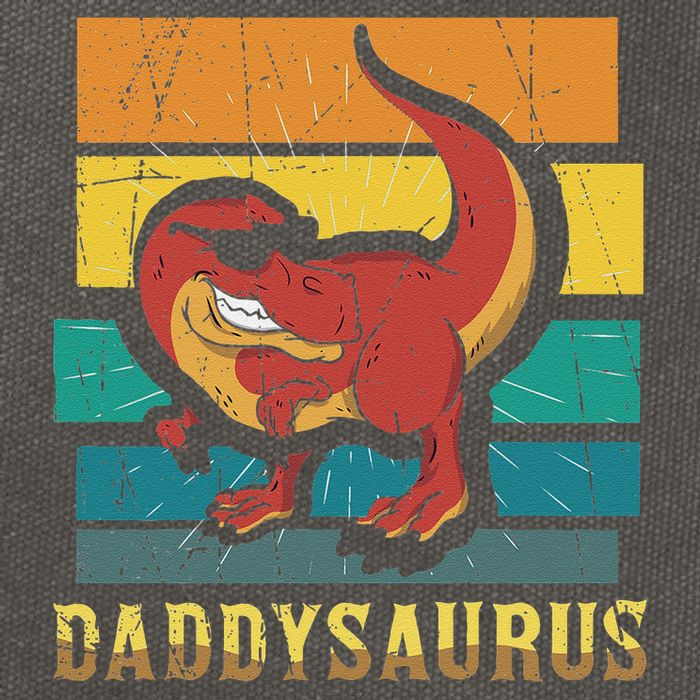 Daddysaurus Cool Dad Dinosaur With Sunglasses Cotton Canvas Backpack