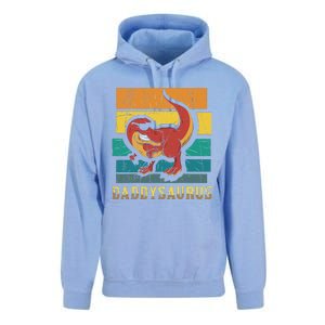 Daddysaurus Cool Dad Dinosaur With Sunglasses Unisex Surf Hoodie