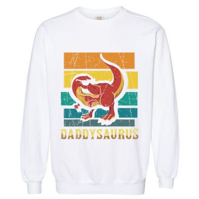Daddysaurus Cool Dad Dinosaur With Sunglasses Garment-Dyed Sweatshirt