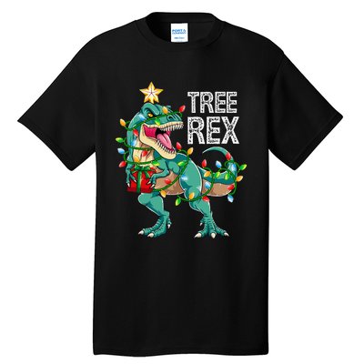 Dinosaur Christmas Decorations Festive T Rex Holiday Gifts Tall T-Shirt