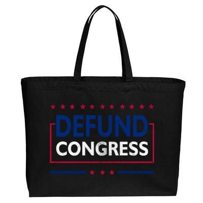 Defund Congress Defund Politicians Libertarian Political Cotton Canvas Jumbo Tote