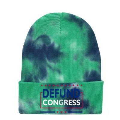 Defund Congress Defund Politicians Libertarian Political Tie Dye 12in Knit Beanie