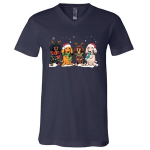 Dachshund Christmas V-Neck T-Shirt