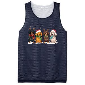 Dachshund Christmas Mesh Reversible Basketball Jersey Tank