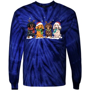 Dachshund Christmas Tie-Dye Long Sleeve Shirt