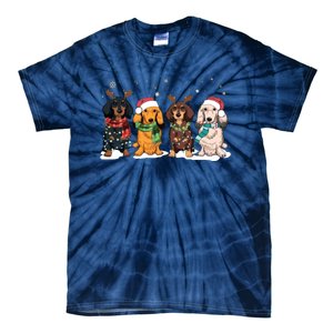 Dachshund Christmas Tie-Dye T-Shirt