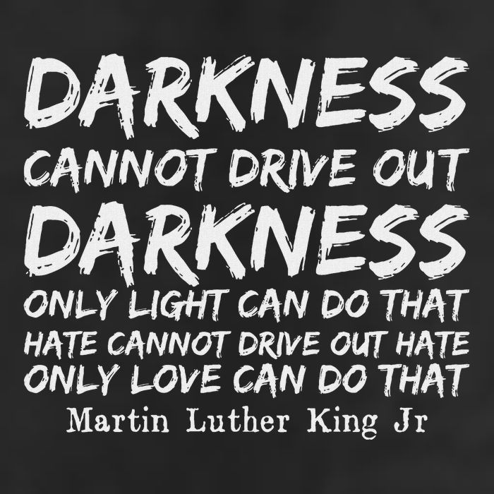 Darkness Cannot Drive Out Darkness Mlk Black History Month Garment-Dyed Fleece Hoodie