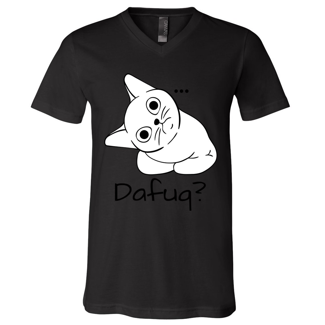 Dafuq Cat V-Neck T-Shirt