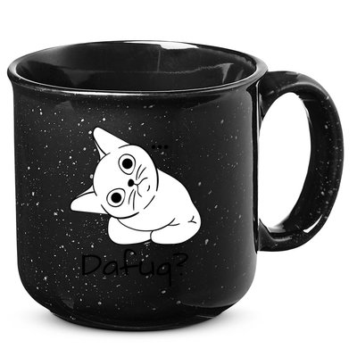 Dafuq Cat 15oz Campfire Ceramic Mug
