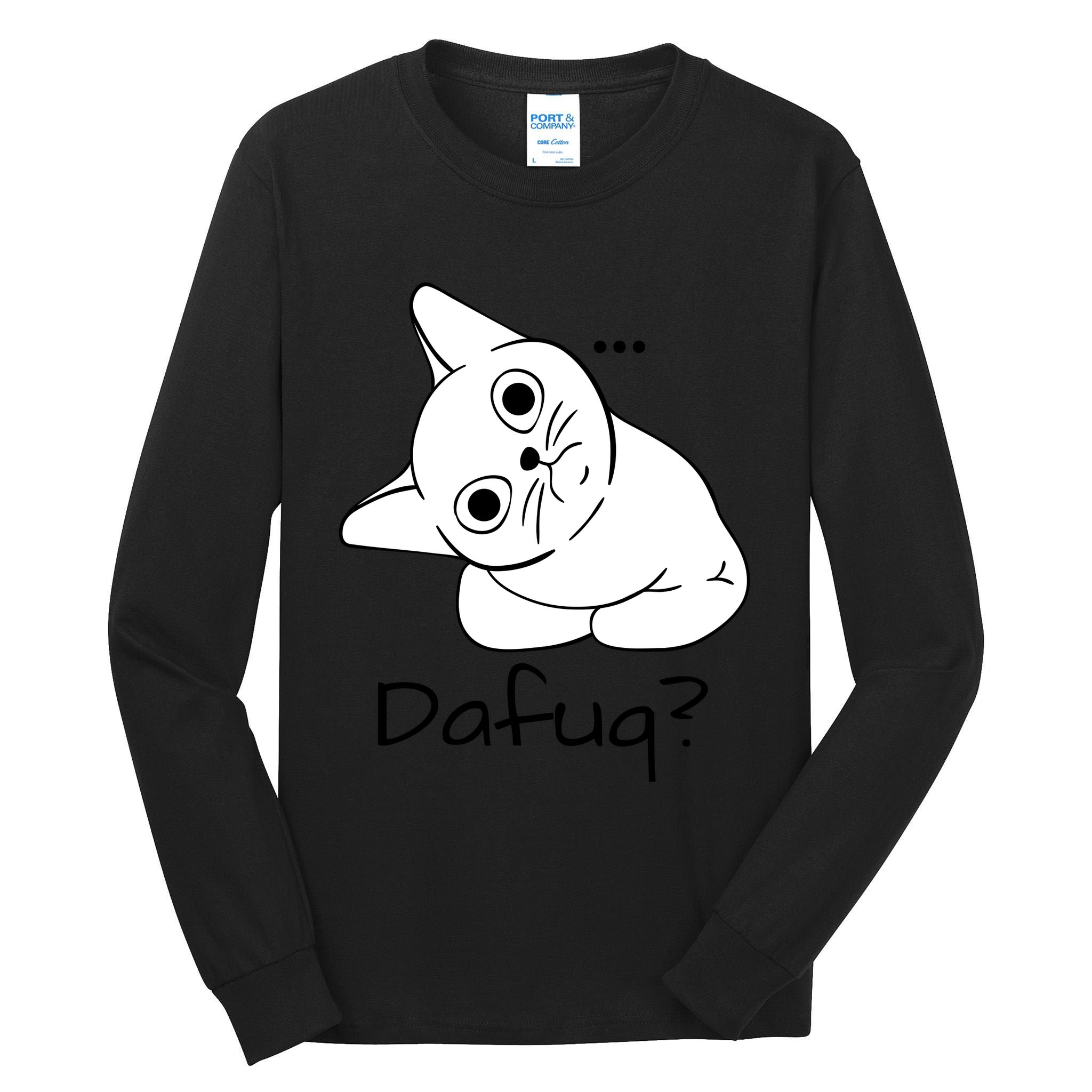 Dafuq Cat Tall Long Sleeve T-Shirt