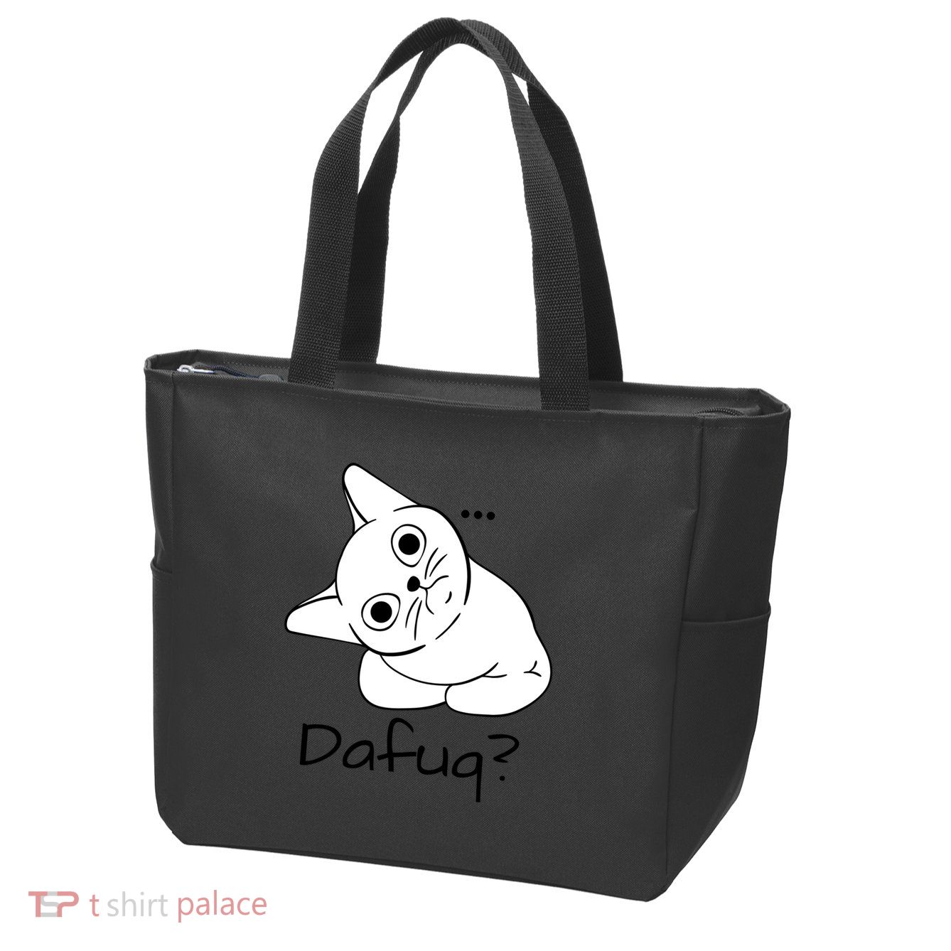 Dafuq Cat Zip Tote Bag