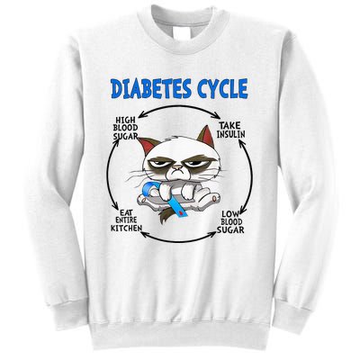 Diabetes Cycle Diabetes Awareness Cat Lover Sweatshirt