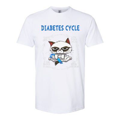 Diabetes Cycle Diabetes Awareness Funny Cat Outfits Softstyle CVC T-Shirt