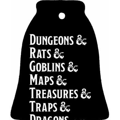 Dungeon Checklist Ceramic Bell Ornament