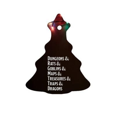 Dungeon Checklist Ceramic Tree Ornament