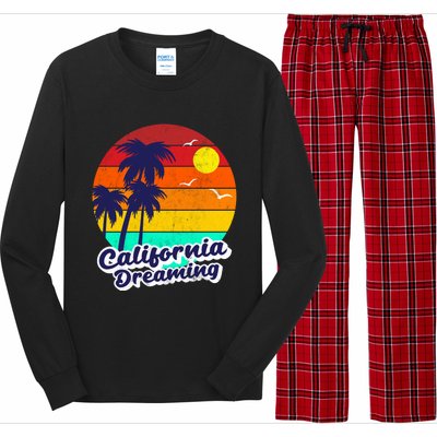 Distressed California Dreaming Summer Beach Gift Long Sleeve Pajama Set