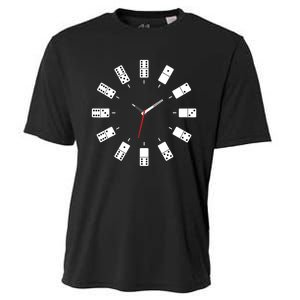 Domino Clock - Domino Player Dominoes Lover Tile Game Cooling Performance Crew T-Shirt