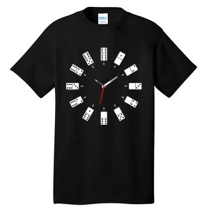 Domino Clock - Domino Player Dominoes Lover Tile Game Tall T-Shirt