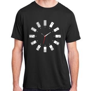 Domino Clock - Domino Player Dominoes Lover Tile Game Adult ChromaSoft Performance T-Shirt