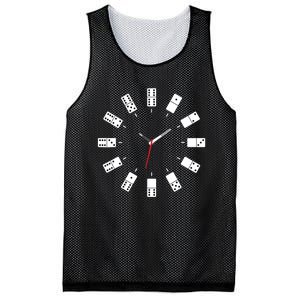 Domino Clock - Domino Player Dominoes Lover Tile Game Mesh Reversible Basketball Jersey Tank