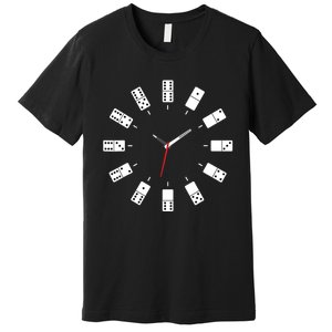 Domino Clock - Domino Player Dominoes Lover Tile Game Premium T-Shirt