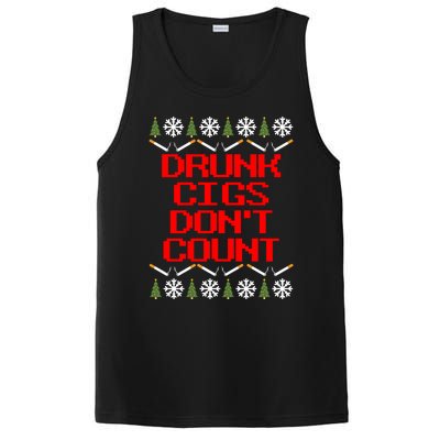 Drunk Cigs DonT Count Ugly Christmas Outfit Funny PosiCharge Competitor Tank