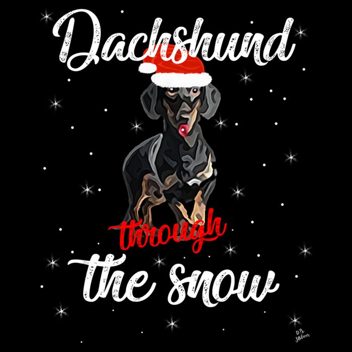 Dachshund Christmas Dachshund Through The Snow Christmas Gift Flatbill Hat