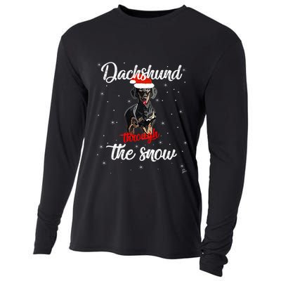 Dachshund Christmas Dachshund Through The Snow Christmas Gift Cooling Performance Long Sleeve Crew