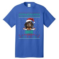 Dachshund Christmas Doxie Santa Ugly Sweater Dog Lover Gift Tall T-Shirt