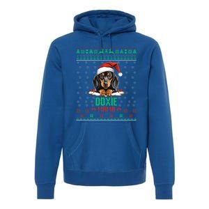 Dachshund Christmas Doxie Santa Ugly Sweater Dog Lover Gift Premium Hoodie