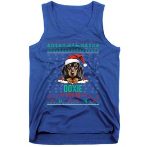 Dachshund Christmas Doxie Santa Ugly Sweater Dog Lover Gift Tank Top