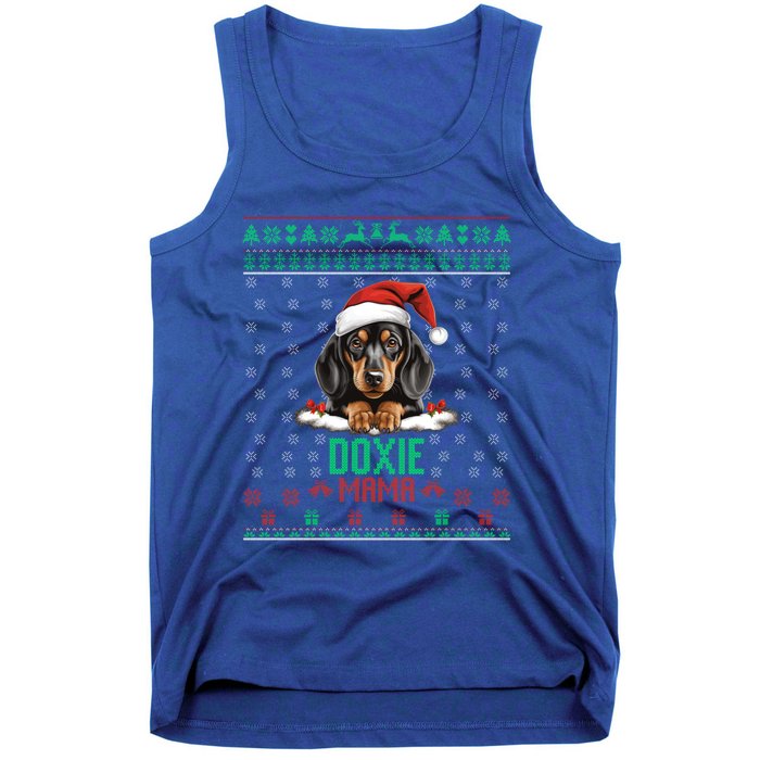 Dachshund Christmas Doxie Santa Ugly Sweater Dog Lover Gift Tank Top