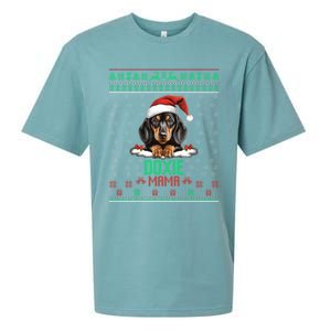 Dachshund Christmas Doxie Santa Ugly Sweater Dog Lover Gift Sueded Cloud Jersey T-Shirt