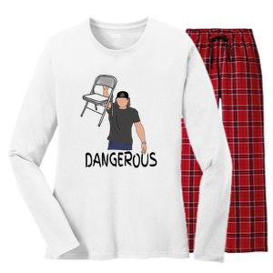 Dangerous Chair Women's Long Sleeve Flannel Pajama Set 