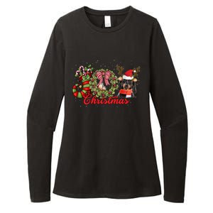 Dachshund Christmas Dog Doxie Puppy Pet Lover Xmas Pajama Gift Womens CVC Long Sleeve Shirt