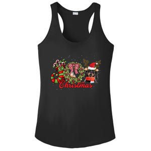 Dachshund Christmas Dog Doxie Puppy Pet Lover Xmas Pajama Gift Ladies PosiCharge Competitor Racerback Tank