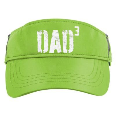 Dad Cubed Dad Of Three Fathers Day Adult Drive Performance Visor