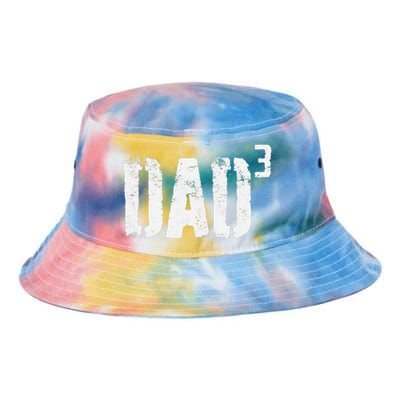 Dad Cubed Dad Of Three Fathers Day Tie Dye Newport Bucket Hat