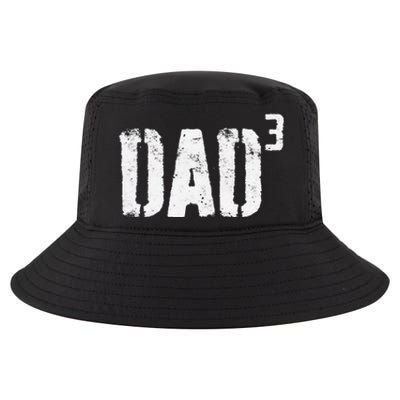 Dad Cubed Dad Of Three Fathers Day Cool Comfort Performance Bucket Hat