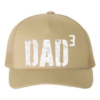 Dad Cubed Dad Of Three Fathers Day Yupoong Adult 5-Panel Trucker Hat