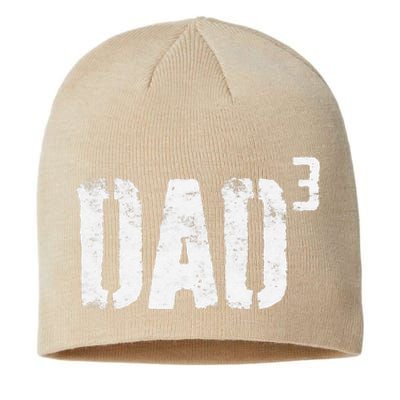 Dad Cubed Dad Of Three Fathers Day Sustainable Beanie