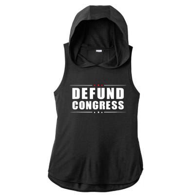 Defund Congress Ladies PosiCharge Tri-Blend Wicking Draft Hoodie Tank