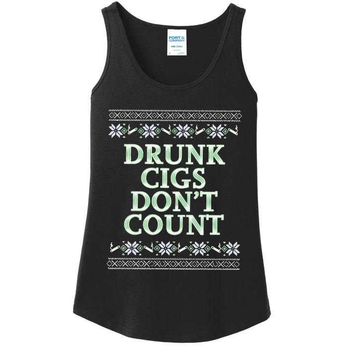 Drunk Cigs Don’T Count Tacky Ladies Essential Tank