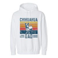 Dog Chihuahua Dad Vintage Chihuahua Dad Garment-Dyed Fleece Hoodie