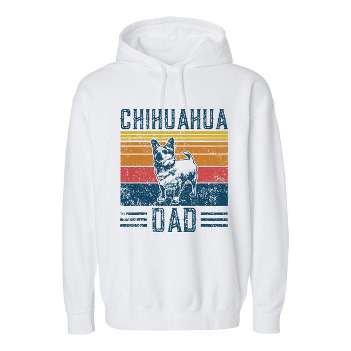 Dog Chihuahua Dad Vintage Chihuahua Dad Garment-Dyed Fleece Hoodie