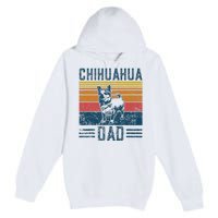 Dog Chihuahua Dad Vintage Chihuahua Dad Premium Pullover Hoodie