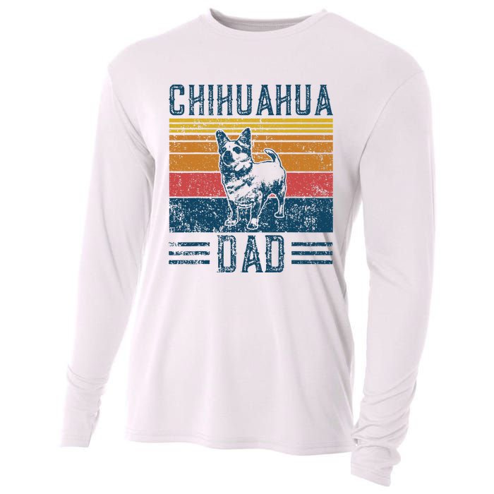 Dog Chihuahua Dad Vintage Chihuahua Dad Cooling Performance Long Sleeve Crew